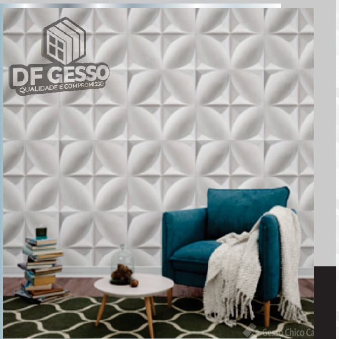 Parede revestida com o modelo Dune