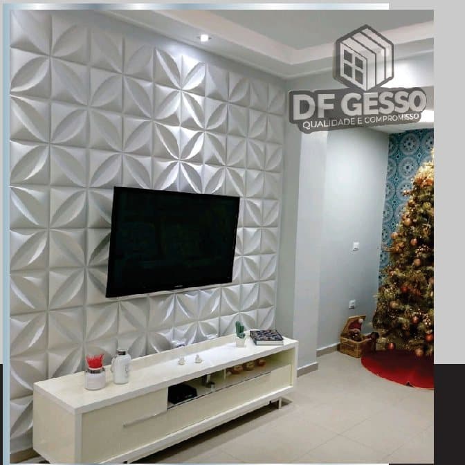 Parede revestida com o modelo Ester
